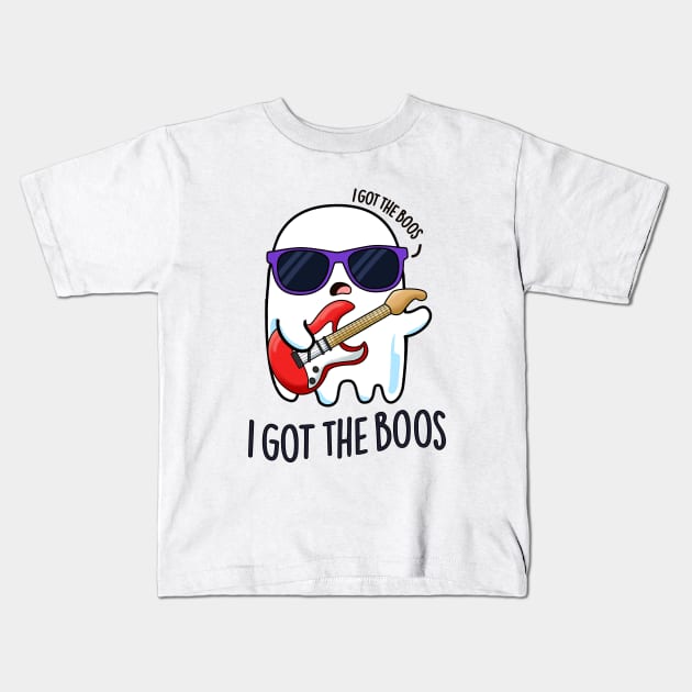 I Got The Boos Cute Halloween Music Ghost Pun Kids T-Shirt by punnybone